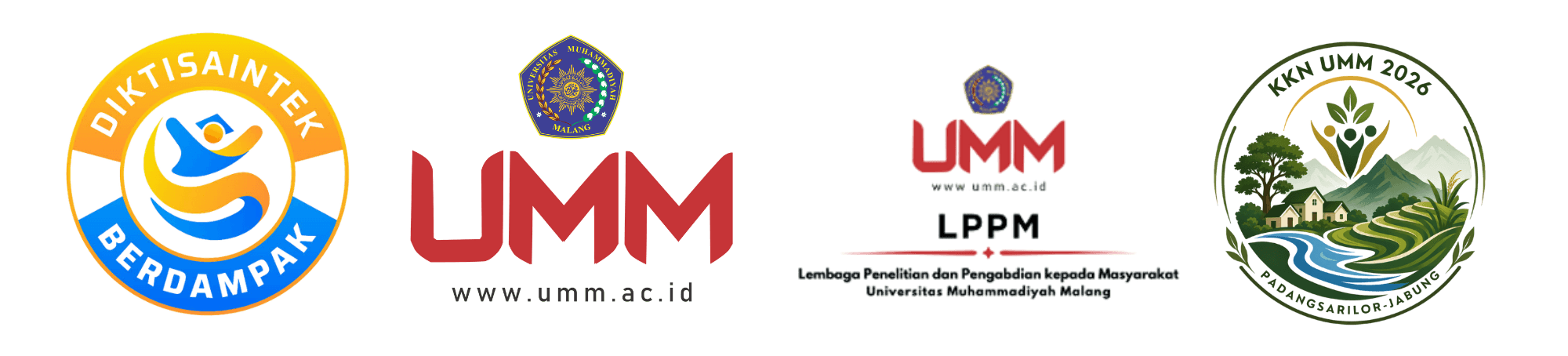 Logo UMM, UMKM, dan mitra Desa Pandansari Lor